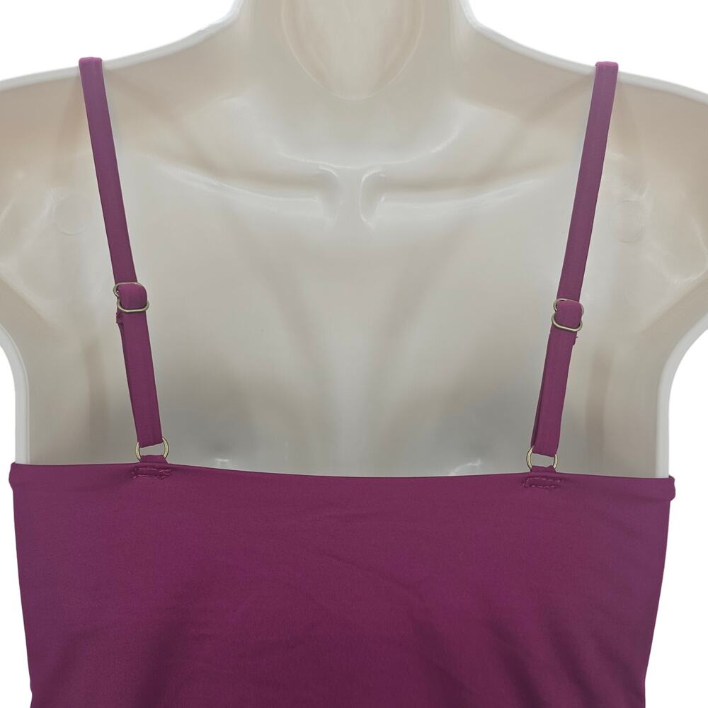 Andie Swim Womans size S The Canary Tank Tankini Swimsuit Top Plum Underwire NEW - Picture 5 of 8